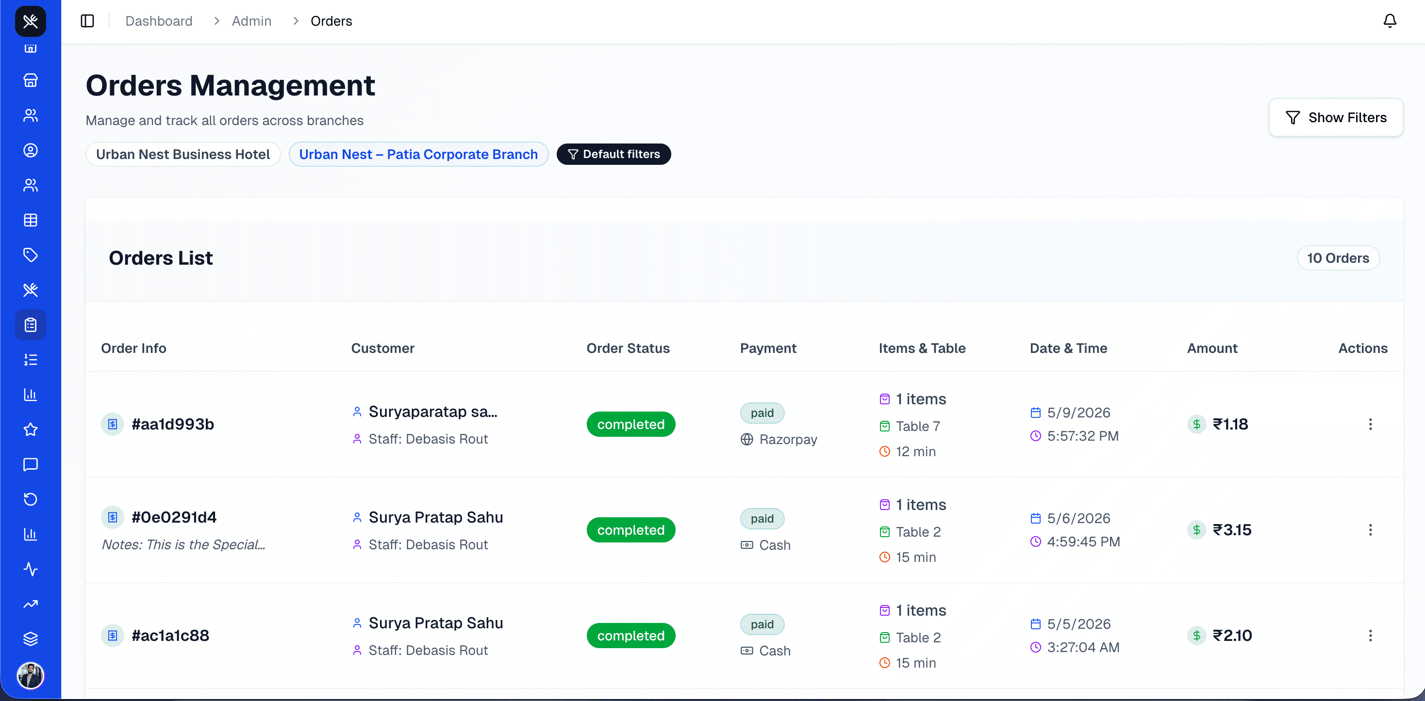 BeanRow Partner Dashboard
